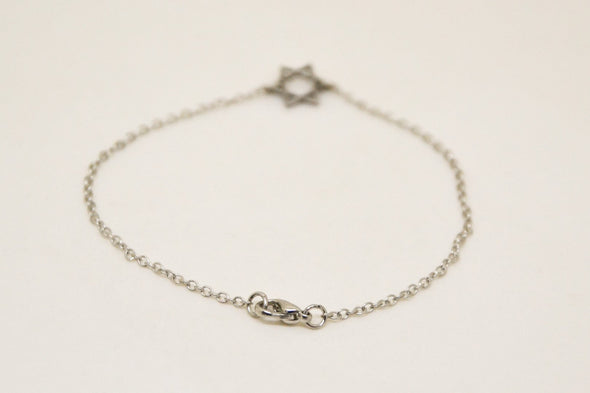 Stainless steel chain Star of David bracelet for men - shani-adi-jewerly