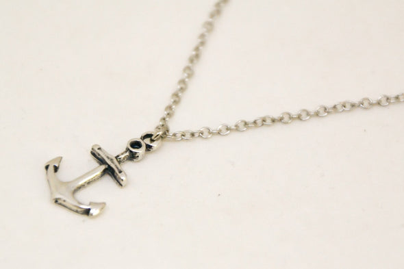 Stainless steel chain anchor necklace for men - shani-adi-jewerly