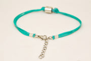 Zodiac signs bracelet, cancer sign, turquoise cord - shani-adi-jewerly