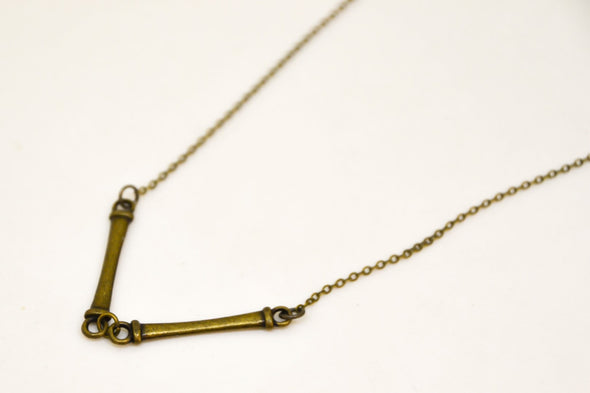 Bronze bars necklace for men - shani-adi-jewerly