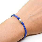 Silver skull blue bracelet - shani-adi-jewerly