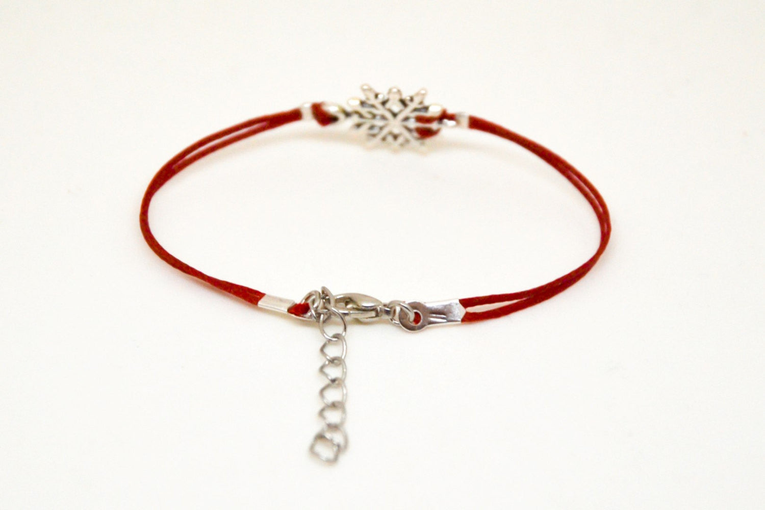 Women bracelet with silver snow flake charm - shani-adi-jewerly