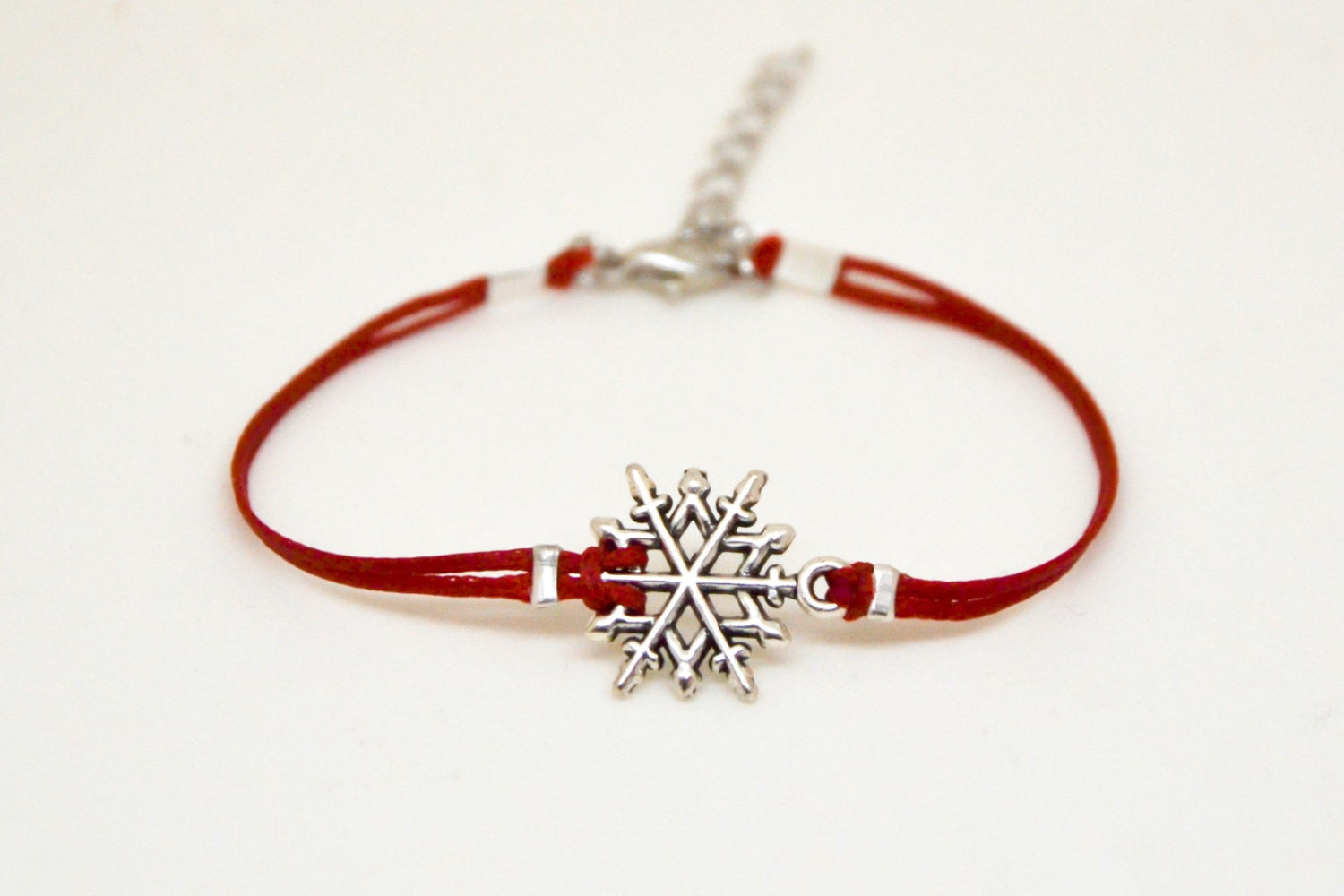 Women bracelet with silver snow flake charm - shani-adi-jewerly