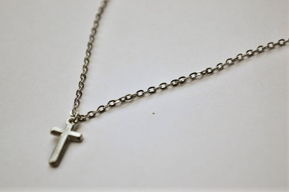 Silver chain cross necklace for women - shani-adi-jewerly