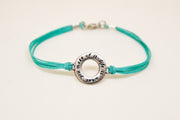 Life is what you make of it bracelet for men, turquoise cord - shani-adi-jewerly