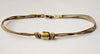 Men's bracelet with bronze tube charm, brown cord - shani-adi-jewerly
