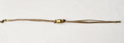 Men's bracelet with bronze tube charm, brown cord - shani-adi-jewerly