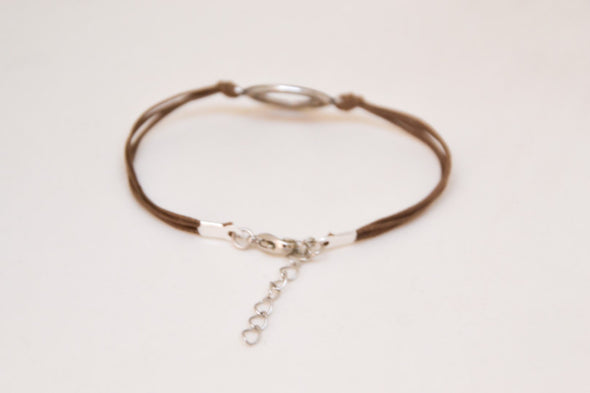 Life is what you make of it' bracelet, brown cord - shani-adi-jewerly