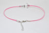 Pink dainty anklet with a silver anchor charm - shani-adi-jewerly