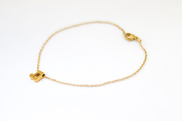 Music note bracelet, gold tone chain bracelet, tiny music note charm bracelet, festival jewelry
