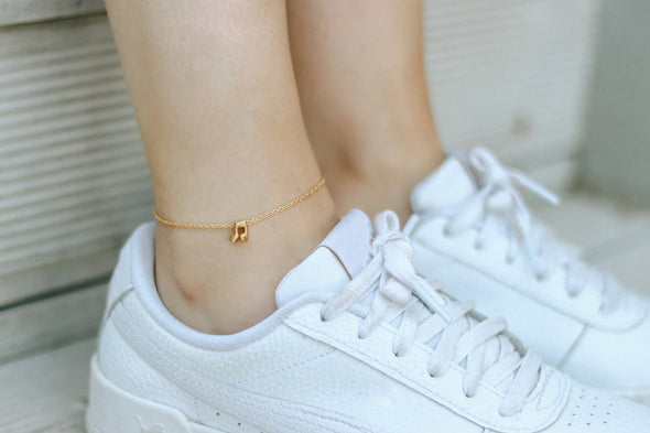 Music note anklet, gold tone chain ankle bracelet, personalised jewelry, festival jewelry