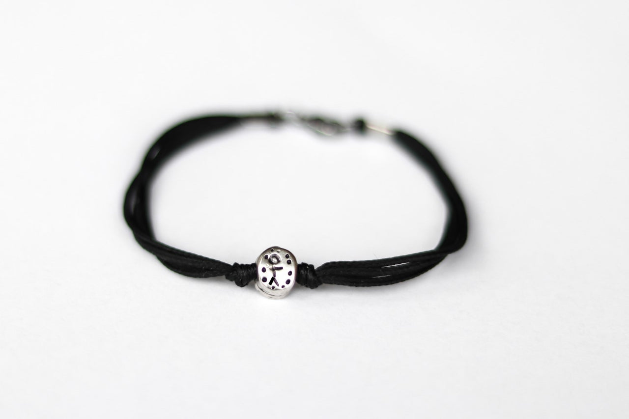 Ein-Kind-Armband mit einem Kinder-Charm für Männer, individuelles schwarzes Armband, Vater-Papa-Armband, personalisiert