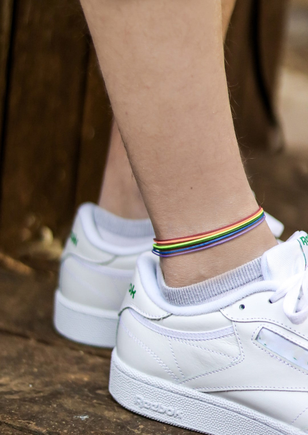 Pride anklet rainbow color pride flag ankle bracelet cotton strings