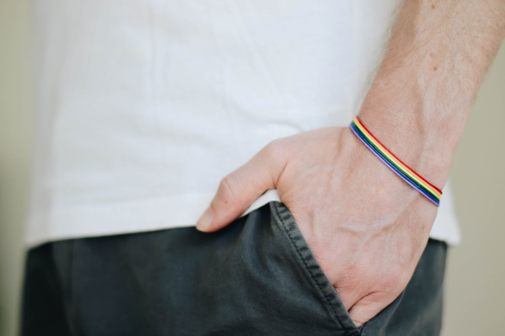 Pride bracelet, rainbow flag bracelet - shani-adi-jewerly
