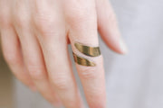 bronze wrapped ring for men - shani and Adi Jewelry
