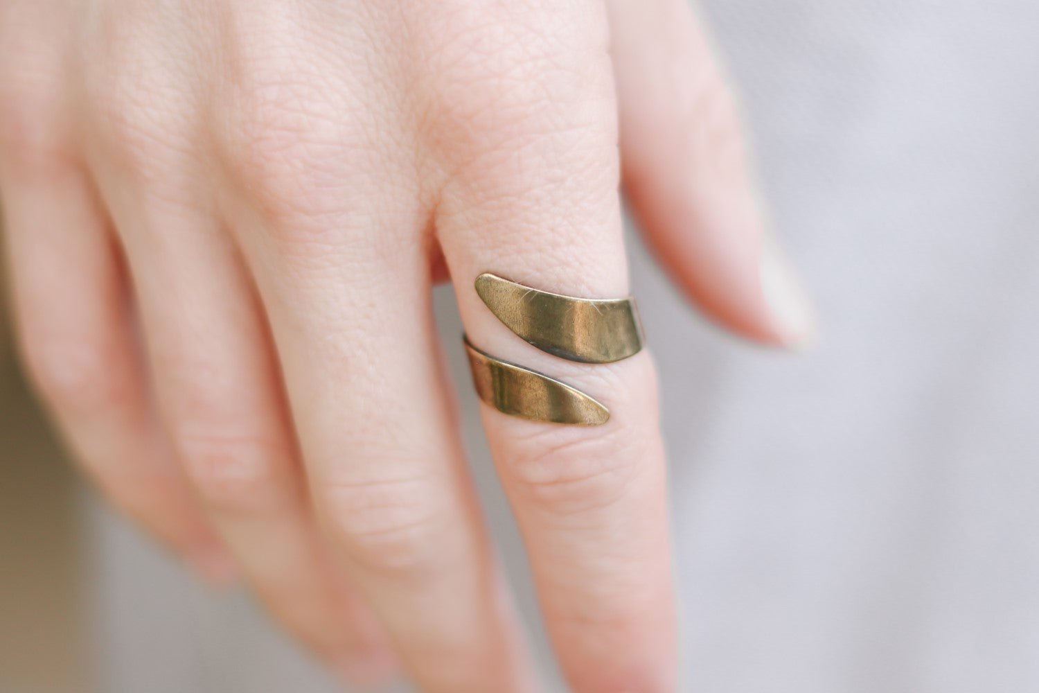 bronze wrapped ring for men - shani and Adi Jewelry