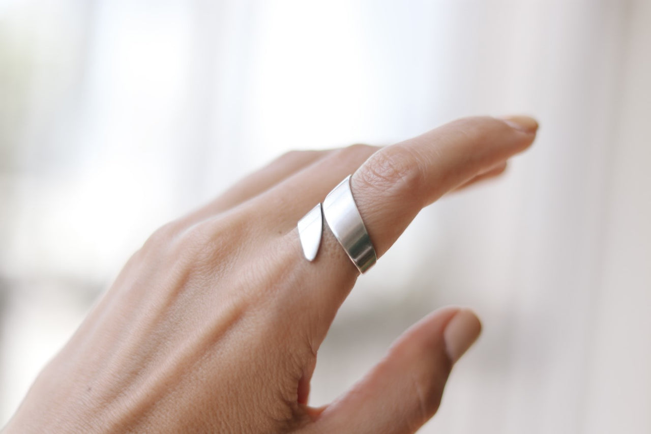 silver wrapped ring for women - shani and Adi Jewelry