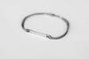 Gray cord bracelet for men with long silver bar - shani-adi-jewerly