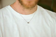 Zodiac signs necklace for men, cancer sign, stainless steel chain - shani-adi-jewerly