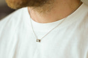 Zodiac signs necklace for men, cancer sign, stainless steel chain - shani-adi-jewerly