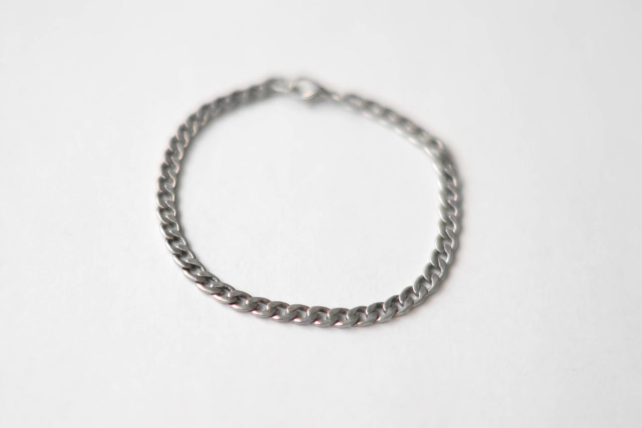 Silbernes Kettenarmband für Herren, Geschenk für ihn, Valentinstagsgeschenk