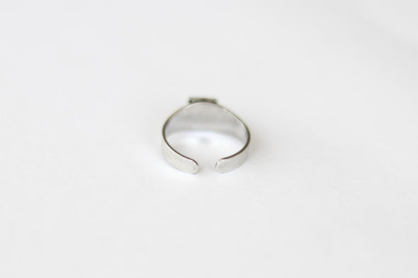silver pyramid ring diamond shape ring for men - shani and Adi Jewelry