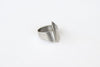 silver front open ring for men - shani and Adi Jewelry