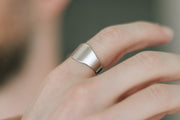silver minimalist ring for men - shani and adi jewelry