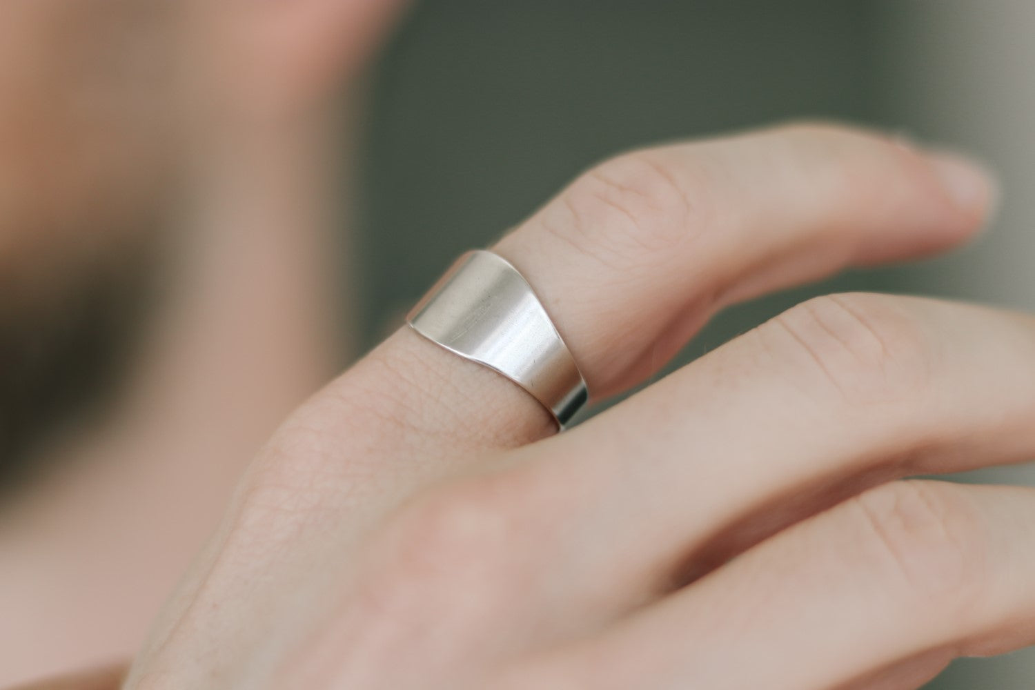 silver minimalist ring for men - shani and adi jewelry