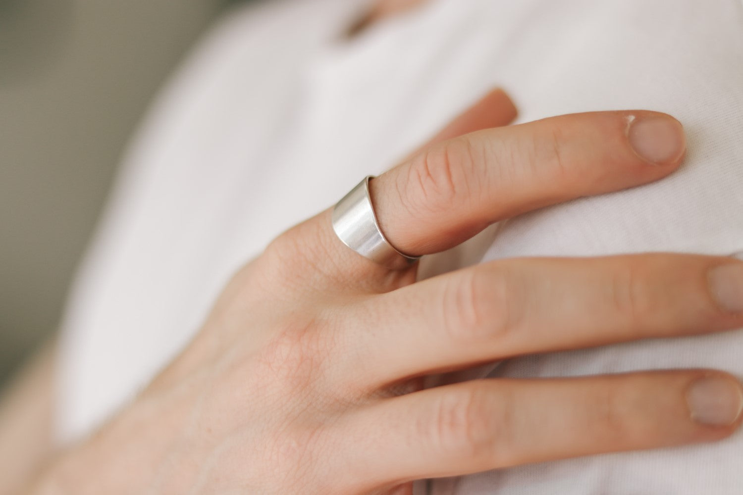 silver minimalist ring for men - shani and adi jewelry