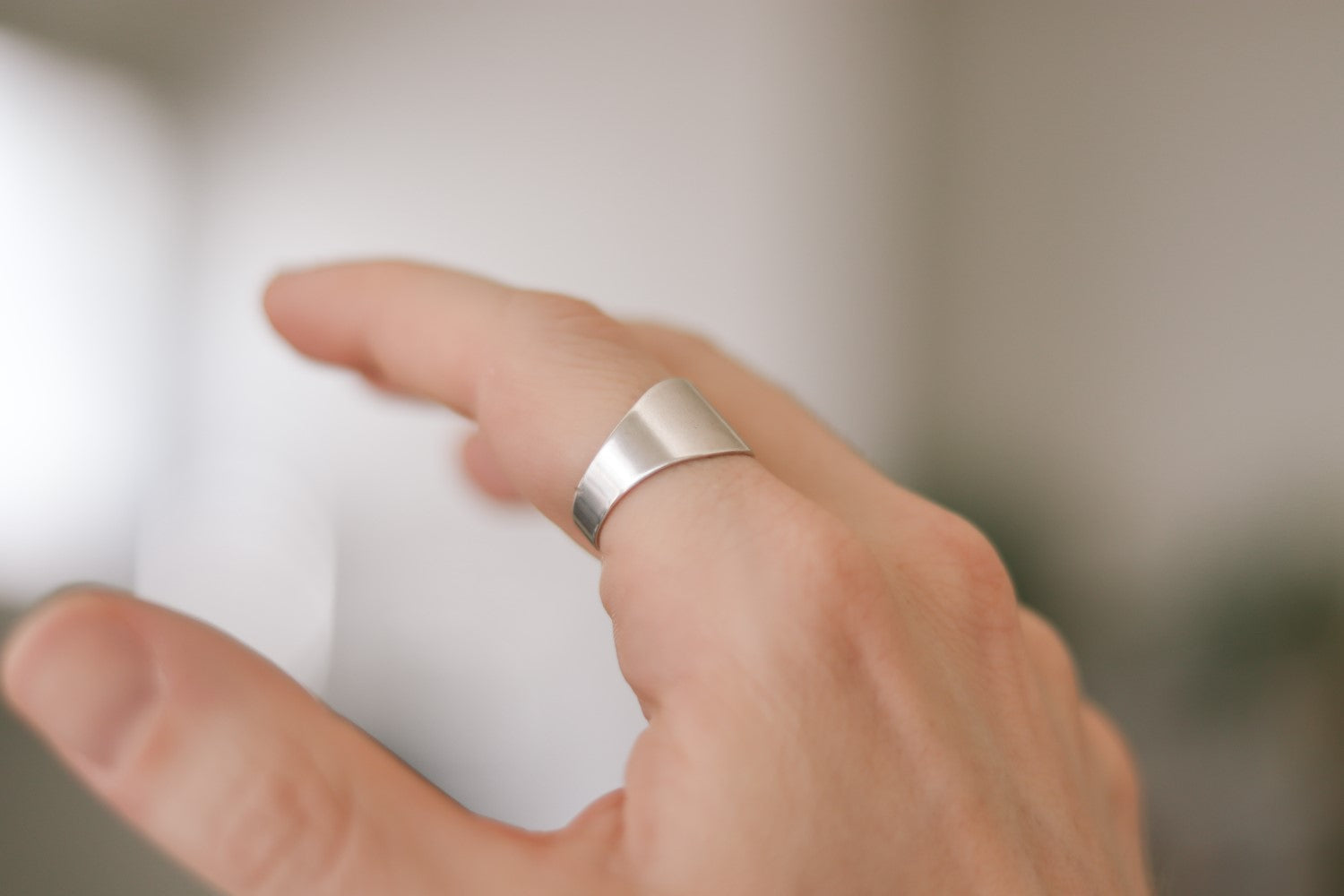 silver minimalist ring for men - shani and adi jewelry