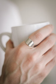 silver minimalist ring for men - shani and adi jewelry