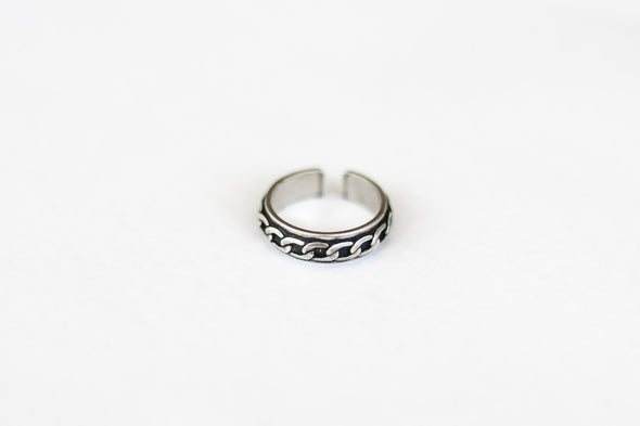 silver chain ring for women - shani and Adi Jewelry