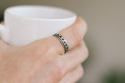 silver chain ring for men - shani and Adi Jewelry