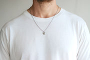 Silver cat necklace for men, stainless steel chain, animal pet necklace - shani-adi-jewerly