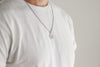 Lotus pendant necklace for men, stainless steel Sahasrara necklace, waterproof - shani-adi-jewerly