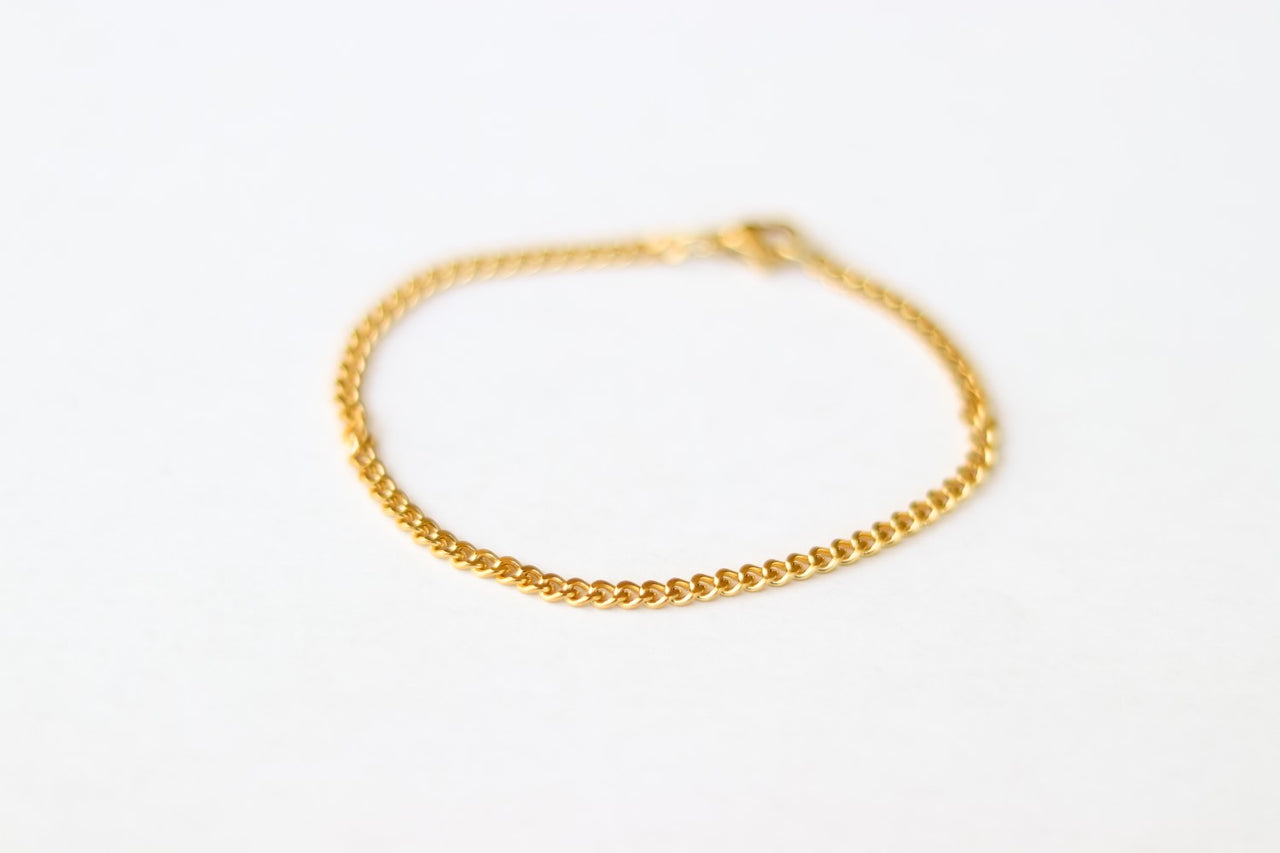 Goldarmband, zierliches goldfarbenes Edelstahlkettenarmband, wasserdichtes Armband