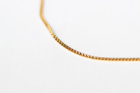 Gold tone stainless steel link chain necklace for men