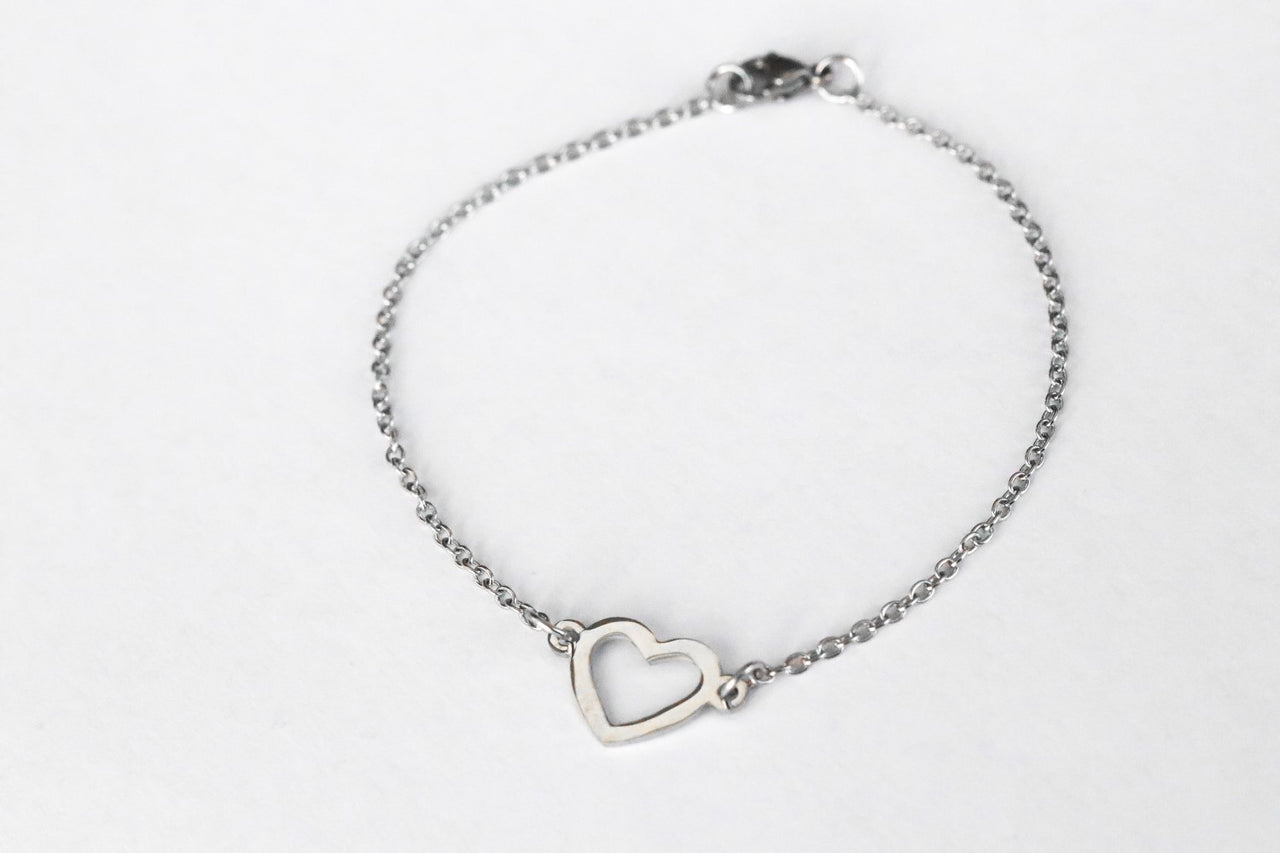 Herz-Fußkettchen, wasserdichtes Silberketten-Fußkettchen, individuelle Länge, Festivalschmuck
