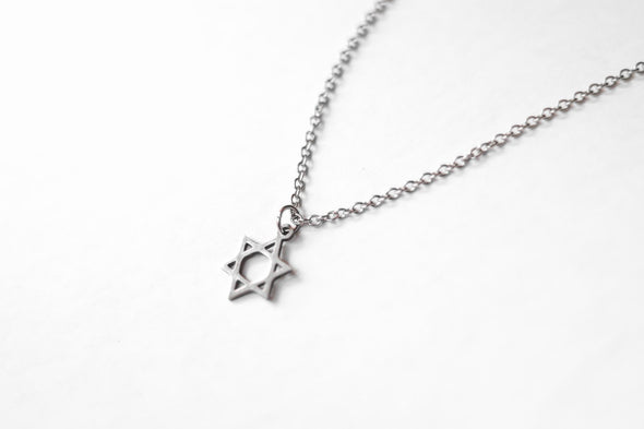 Star of David necklace, silver Star of David, silver necklace for women, Bat Mitzvah gift, Jewish, Jewelry from Israel, waterproof jewelry