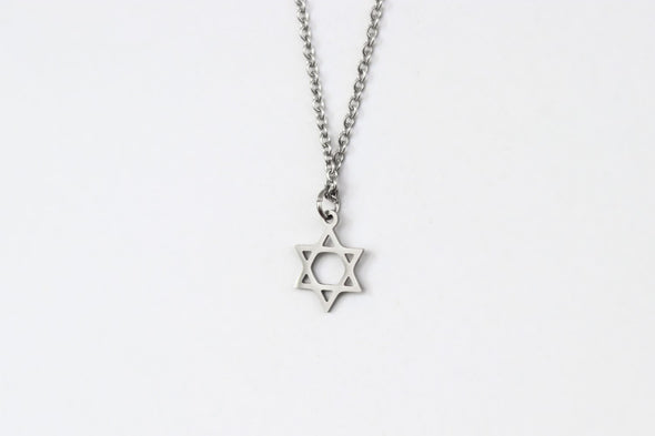 Star of David necklace for men, silver chain, gift for him, Jewish jewelry from Israel, waterproof jewelry