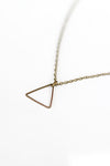 Bronze triangle necklace for men, chain necklace - shani-adi-jewerly