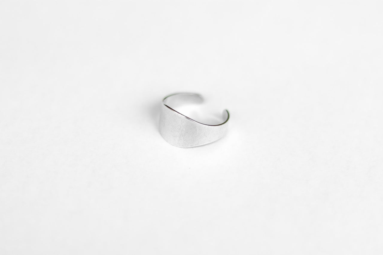 silver flat ring for women - shani and Adi Jewelry