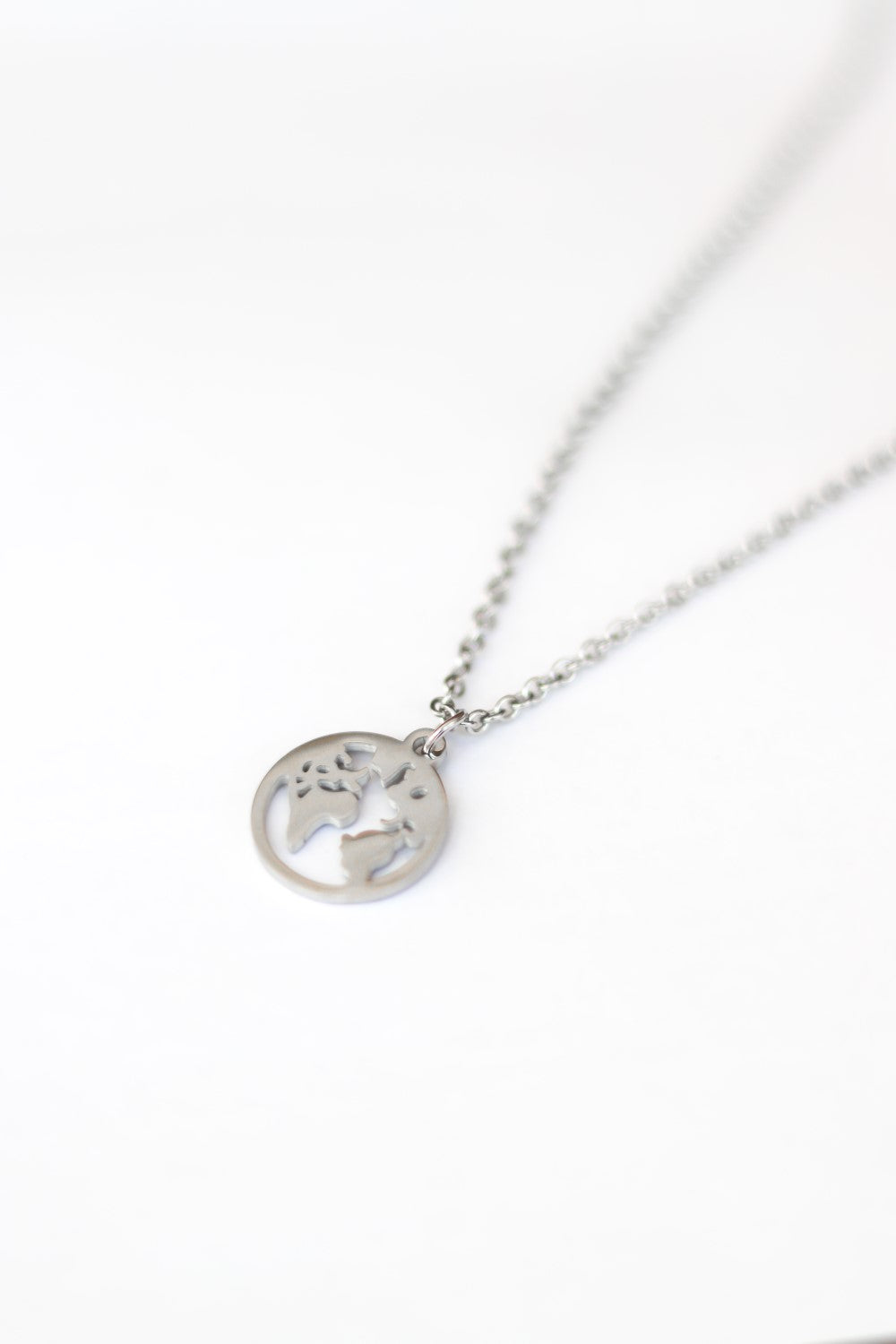 World map necklace for men, Globetrotter gift for him, mens necklace s